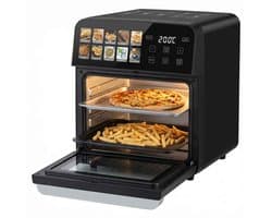 Casa Living Heteluchtfriteuse - 1800W - 10L Inhoud - 11 Automatische Programma's - 360° Heteluchtcirculatie - Touchscreen
