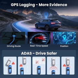 SnelShoppen - Dual Channel 4K Dashcam Auto met WiFi, GPS, ADAS, G Sensor, Nachtzicht en 64G Kaart - 24 Uur Parkeerbewaking — thumbnail 3