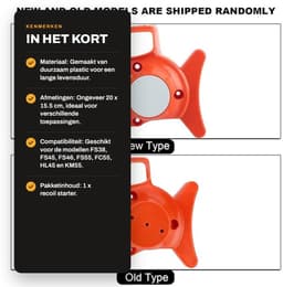 Dailygoods- Starter Kit - Starter Houder - Geschikt voor FS38/FS45/FS46/FS55/FC55/HL45/KM55 - Plastic - Afmetingen 20 x 15,5 cm - Inclusief 1 x Recoil Starter - Startmotor — thumbnail 2