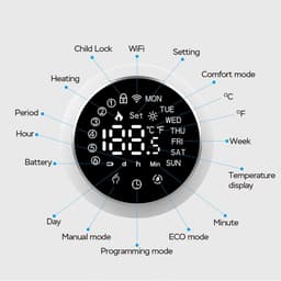 Thermostatische Radiator - Slimme Klep - Energie Besparen - App & Spraakbesturing - 5-45°C Bereik - Wit — thumbnail 3