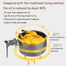 Heteluchtfriteuse - Airfryer Oven - Gezond Koken - Snel Luchtcirculatiesysteem - 36 Liter - Zwart — thumbnail 2
