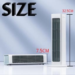 KZQ Draagbare Usb Luchtkoeler Ventilator Met Dubbele Stand Ultrastil Voor Keuken En Slaapkamer Wit — thumbnail 5