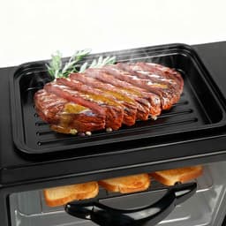 Casa Living Ontbijtstation - 3-in-1 Ontbijtmaker - Koffiezetapparaat, 9L Oven & Koekenpan - Compact Design - 1050W - Zwart — thumbnail 4