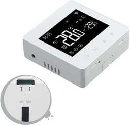 Slimme Thermostaatkraan - Programmeerbare Thermostaat - Verwarming Regelen - Batterijgevoed - 86x86mm - Wit — thumbnail 5