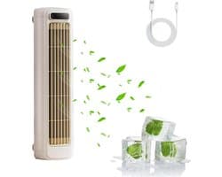 Luchtkoeler - Draagbare airconditioner - Persoonlijke Koeler - 3 in 1 mini Mobiele airco - Stille draagbare airconditioner met 3 snelheden - Bladloze verticale luchtcirculatie - Voor slaapkamer keuken en kantoor - Abrikoos