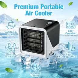 KZQ Mobiele 4-In-1 Airconditioning Met Koelnevel Zonder Afvoerslang 500 Ml Watertank 3 Snelheden 7 Kleuren Nachtlampje Voor Slaapkamer En Kantoor — thumbnail 2