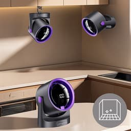 Zenwire F12 - Mini Draagbare Ventilator - Voor Kantoor - Voor Kamer - Krachtig - Instelbare Luchtstroom - Tafelventilator - Kleine Ventilator - Draaibaar - Opladen Via USB - USB-C - Stil - Bureauventilator - Zwart — thumbnail 4