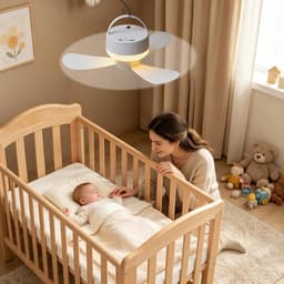Plafondventilator - plafond ventilator met verlichting - plafondventilator slaapkamer - plafondventilator buiten - ventilator met afstandsbediening - tafelventilator - oplaadbare plafondventilator - USB, voor buiten - paviljoen - terras — thumbnail 2