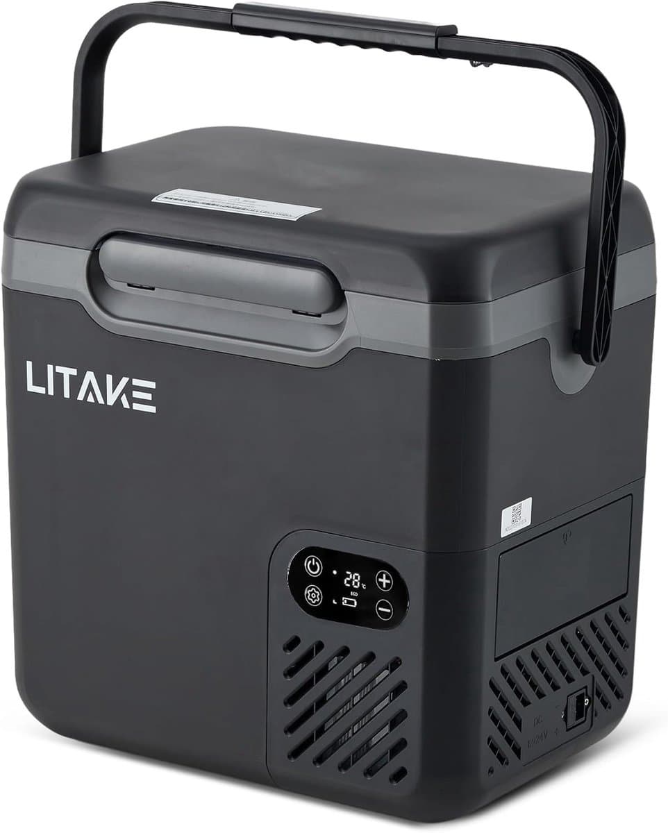 Draagbare autokoelbox van 18 liter – Koelkast met compressoraandrijving (-20 tot 20 °C) – Energieverbruik <30 W – Stille werking (45 dB) – – LED-display, licht van gewicht – Ideaal voor vrachtwagens, kamperen, reizen en thuisgebruik — afbeelding 1