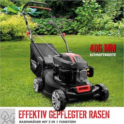 Benzine Grasmaaier - Gazonmaaier Tuin - Middelgrote Gazons - Lichtgewicht en Wendbaar - 40 cm Snijbreedte - Zwart Rood — thumbnail 4