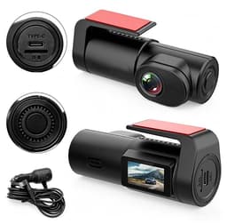 Autodashcam – Full HD – 140° groothoeklens – WiFi-dashcam - 1080p HD-nachtzicht – Draadloze WiFi-smartphoneverbinding – Nachtzichtfunctie – App (Wi-Fi) – Compact en draagbaar – Zwart — thumbnail 1