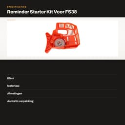 Dailygoods- Starter Kit - Starter Houder - Geschikt voor FS38/FS45/FS46/FS55/FC55/HL45/KM55 - Plastic - Afmetingen 20 x 15,5 cm - Inclusief 1 x Recoil Starter - Startmotor — thumbnail 2
