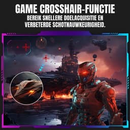 QORA® Gaming Monitor 240hz - Gaming Monitor - Zwart - ‎19cm x 55cm x 42cm — thumbnail 2
