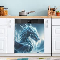 Icy Dragon 23 "x 26" Magnetische Afwasmachine Cover voor Front Keuken Decoratie — thumbnail 1