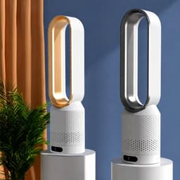 Pelor Bladloze Torenventilator - Luchtreinigende Luchtcirculatie - 8 Snelheden met Afstandsbediening - 90° Oscillatie - Paars — thumbnail 3
