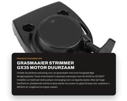 Dailygoods- Repeteerstarter Hoogwaardige Vervanging - Grasmaaier - Motor - Duurzaam - Hoge Hardheid - Goede Sterkte - Startmotor