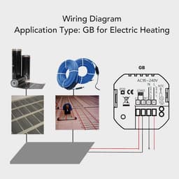 Slimme Thermostaat - Verwarming Regelunit - Energie Besparen - Kleuren LCD Touchscreen - 95-245VAC - Wit — thumbnail 3