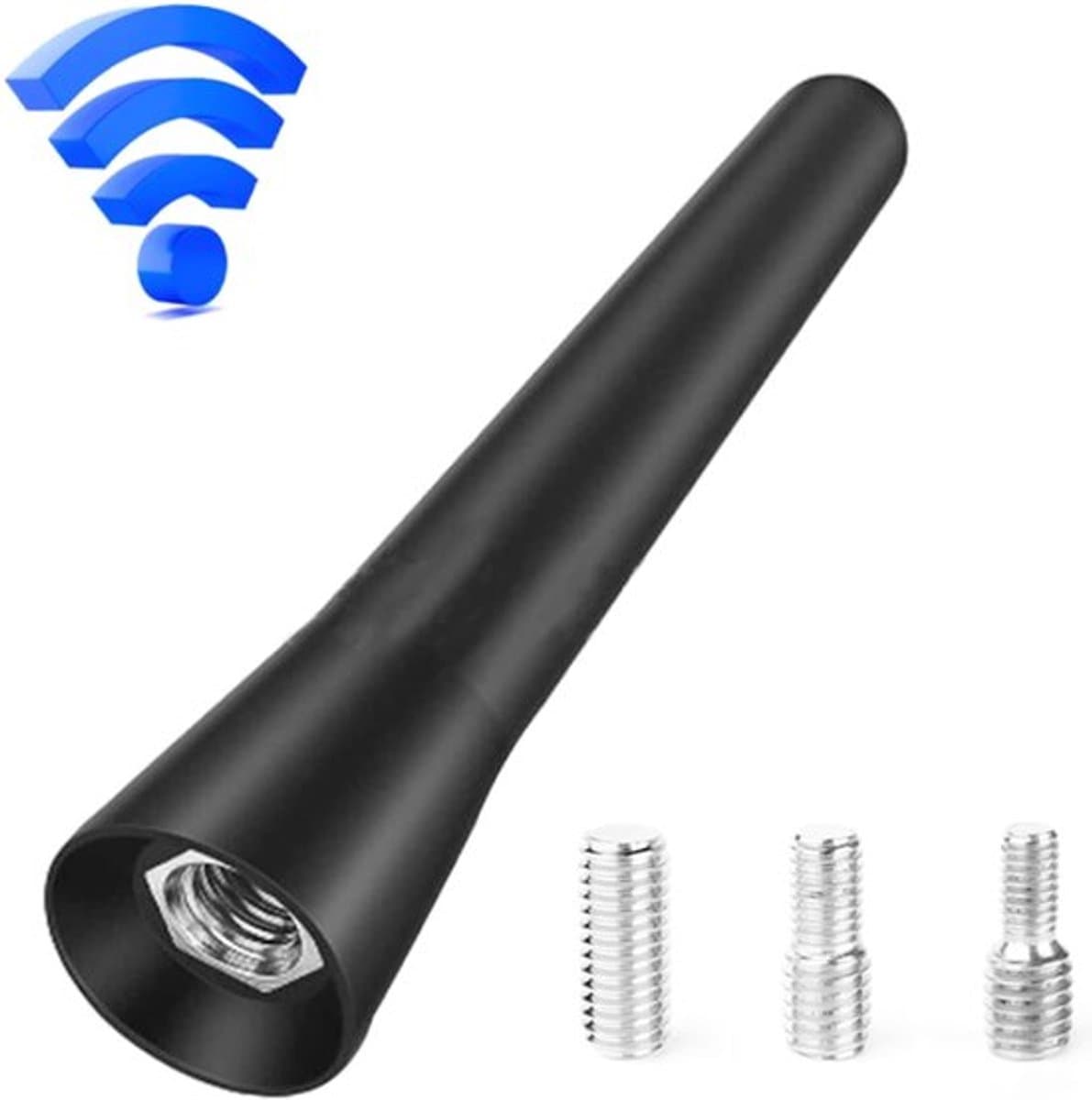 FM/AM Auto Antenne (6.5 cm) - Korte antenne universeel - Inclusief M4 & M5 & M6 adapters - Mini Auto FM Antenne - Met Sterke FM/AM Receptie Functie — afbeelding 1