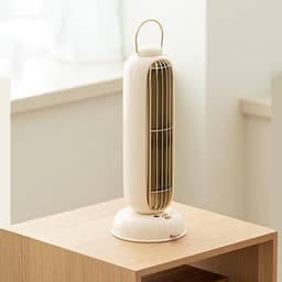 KZQ Bladloze Torenventilator - Usb Herlaadbaar - 3 Snelheden - 3600mAh Batterij - Stille Staande Ventilator - Geschikt Voor Slaapkamer Woonkamer Kantoor En Thuis - Crèmewit — thumbnail 3