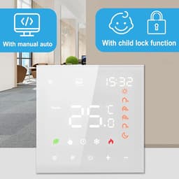 Slimme Thermostaat - Verwarming Regelaar - Energie Besparen - App en Spraakbesturing - 16 A - Wit — thumbnail 4
