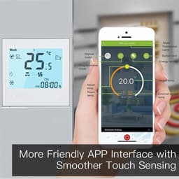 Slimme Thermostaat - Verwarming Bediening - Energie Besparen - App Bediening - 5+1+1 Dagen - Wit — thumbnail 4