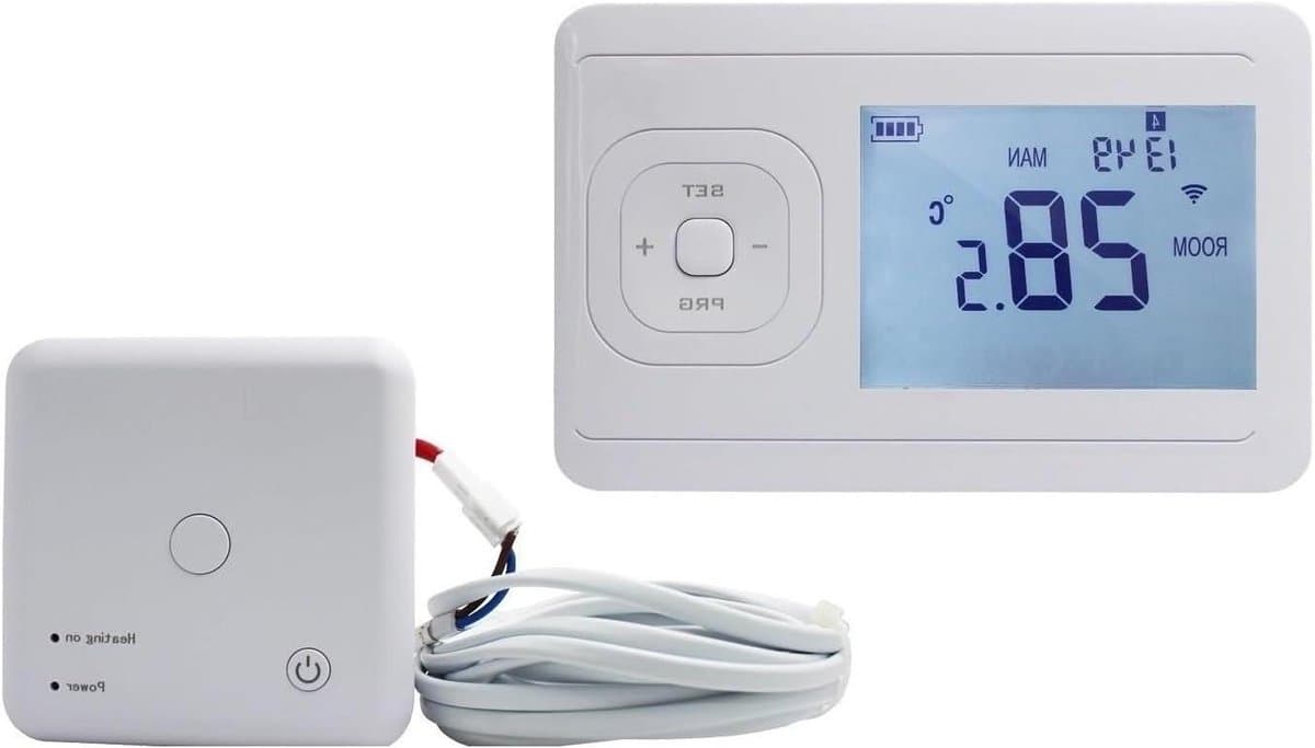 Wifi Thermostaat Met Ontvanger - Draadloze Kamerthermostaat - Zone Verwarming - App Bediening - 1.3 x 3.4 x 13.6 cm — afbeelding 1