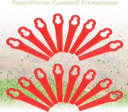 Reservemaaier Mesjes - Grastrimmer Bladen - Gazon Onderhoud - Kunststof Materiaal - 100 stuks - Rood — thumbnail 5