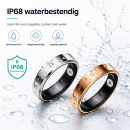 DrPhone RingSense Elegance Slimme Ring - Smart Ring - IP68 - Stappenteller - Goud - EU Maat 61 — thumbnail 4