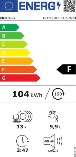 Electrolux EEA717100L Volledig ingebouwd 13 couverts — thumbnail 2