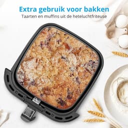 Airfryer 5,2 Liter XXL – Olievrij Heteluchtfriteuse – 9 Automatische Programma's – Digitaal Touchscreen – 2150W Zwart — thumbnail 2