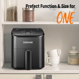 Airfryer 2,8 Liter – Mini Heteluchtfriteuse – 4-in-1 Bakken Braden Opwarmen – Stil – Antiaanbaklaag – 900W Zwart — thumbnail 3