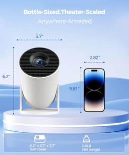 Mini Beamer 4K – Android 14 – WiFi 6 & Bluetooth 5.4 – 200 ANSI Lumen – 180° Draaibaar – Full HD — thumbnail 4