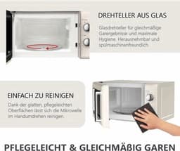Magnetron – Retro Magnetron – Microwavemagnetron – Keukenmagneetoven – Mini Magnetron – 20 Liter Inhoud – 700 Watt Vermogen — thumbnail 4