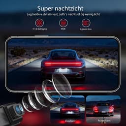 Lìon® Dashcam - Loop-Opname - Autocamera met Parkeermodus - Zwart - Zwart - 4cm x 9cm x 6cm — thumbnail 2