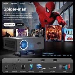 4K with Google TV, native 1080p,AI-beeldverbetering, Autofocus, slimme Beamer met automatische keystone-correctie — thumbnail 3