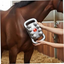 Paarden Massager - Spierontspanning Gun - Spierherstel Paarden - 8 Massagekoppen - 34 x 20 x 14 cm - Grijs — thumbnail 4