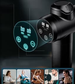 Draagbaar Spiermassagepistool Met 99 Snelheden En 8 Opzetstukken - 4 Uur Batterijduur Lichtgewicht Stille Borstelloze Motor - Perfect Voor Thuis De Sportschool En Op Kantoor — thumbnail 3