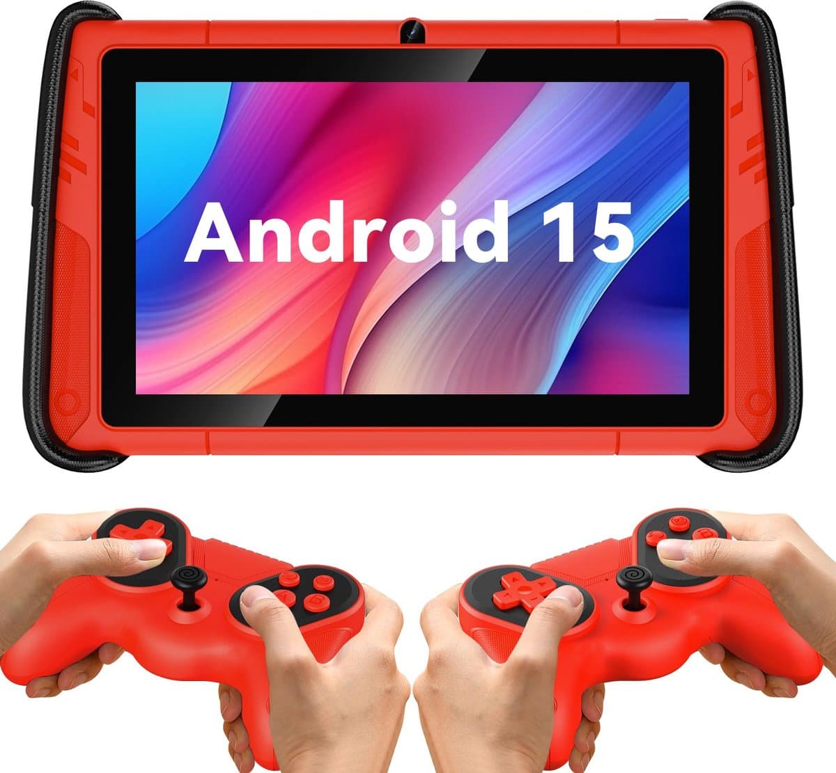 SnelShoppen - 7-inch Kindertablet voor Kinderen, Wifi-Tablet met 8GB RAM, Uitbreidbaar tot 512GB, Peuter Tablet-PC met Ouderlijk Toezicht en Sportwage — afbeelding 1