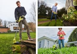 Elektrische Grasmaaier - Grastrimmer Bosmaaier - Tuinonderhoud - EasyEdge Kamfunctie - 25 cm Snijbreedte - Groen — thumbnail 3