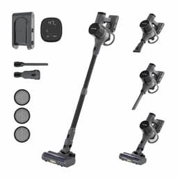 Vapore Steelstofzuiger Draadloos - Incl. Extra Accu - 47 Minuten Accuduur - 350W - Snoerloze Stofzuiger - Stofzuiger Zonder Zak - Op Accu - Vacuum Cleaner - Kruimeldief - Draadloze Steelstofzuiger - Zwart — thumbnail 1