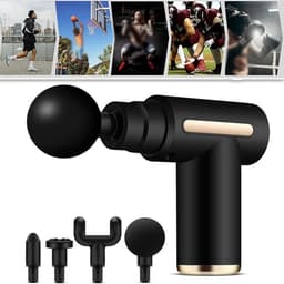 Mini Spiermassagepistool Met 6 Snelheden En 4 Opzetstukken - 1800mAh Type-C Oplaadbaar 580g Lichtgewicht - Diepe Weefselmassage Voor Schouders, Rug En Benen — thumbnail 1