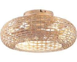 Lìon® Ventilator Plafond - Ventilator - Ventilator Staand Afstandsbediening - Naturaal - 50cm x 23cm x 50cm