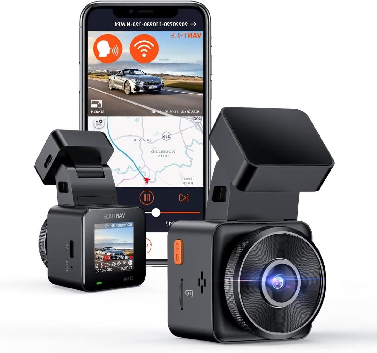 Mini Dash Cam - Auto Camera - Veilig Rijden - 1080P HDR Nachtzicht - 1.54 Inch Scherm - Zwart — afbeelding 1