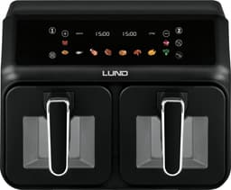 Dubbele Heteluchtfriteuse / Airfryer – 2200W – Dual Zone 8 Liter (2x 4L) – Digitaal LCD Display – Anti-Aanbak – Vaatwasserbestendig — thumbnail 1