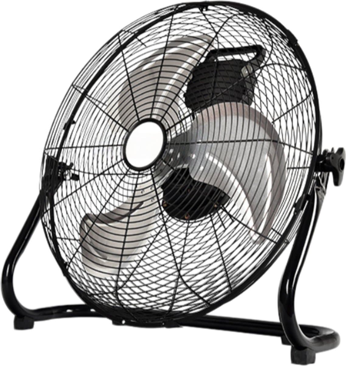 Casalora Krachtige Ventilator - Ventilator Staand - Industriële Vloerventilator 25CM – Zwarte Tafelventilator met 3 Snelheden, 130° Draaibare Luchtstroom, Aluminium Bladen voor Woonkamer, Garage en Werkplaats — afbeelding 1