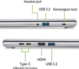 Aspire Go 15 AG15-72P-50TR - Copilot+ PC - Laptop - 15 inch - Core 5 - 8GB - 512GB SSD - Zilver — thumbnail 5