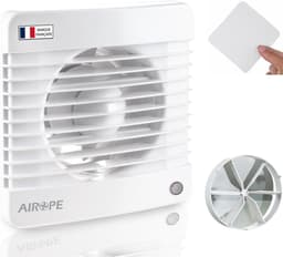 Badkamerventilator 100 mm Stil – Afzuigventilator met Terugslagklep – Muggenfilter – 26 dB — thumbnail 1