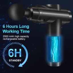 Massage Gun – 30 Snelheden – 10 Massagekoppen – LCD Touchscreen – 2500mAh – Tot 6 Uur Gebruiksduur — thumbnail 3