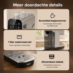 Sello! espressomachine – semi automatisch – cold brew – 4 in 1 portafilter – 20 bar druk – dubbel onafhankelijk watersysteem — thumbnail 3