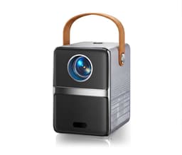 NIVA® Mini Beamer - Officiële Miniprojector van Netflix - Slimme Projector - Zilvergrijs - 8cm x 11cm x 18cm — thumbnail 1